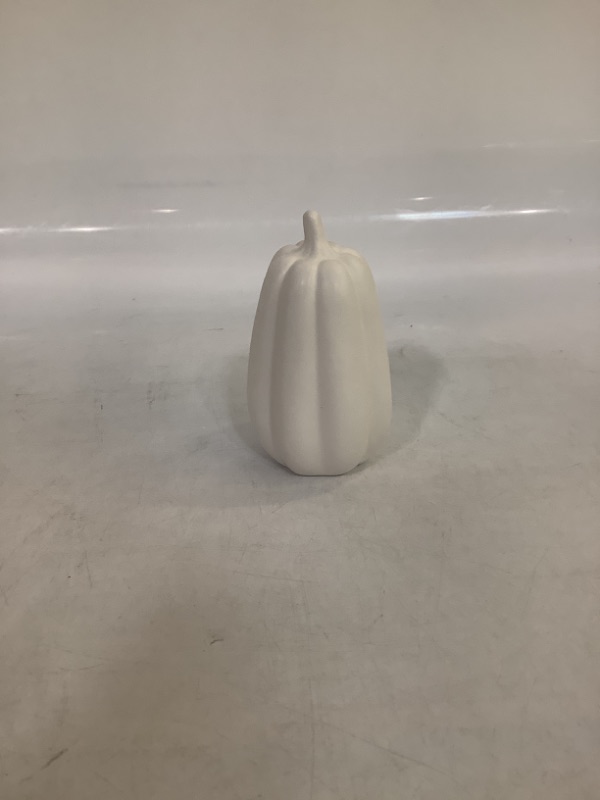 Photo 1 of Mini Ceramic Pumpkin Decor - White 