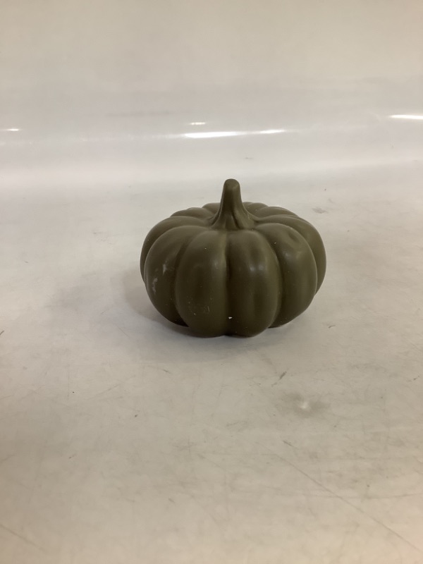 Photo 1 of Mini Ceramic Pumpkin Decor - Green