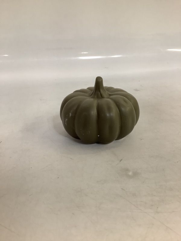 Photo 1 of Mini Ceramic Pumpkin Decor - Green