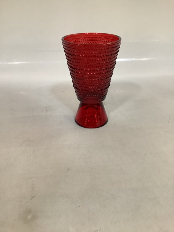 Photo 1 of Littala Kastehelmi Style Red Drinking Glass 