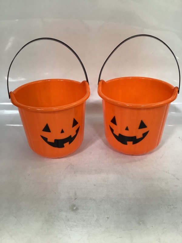 Photo 1 of Halloween Jack o Lantern Treat Pail 2PK