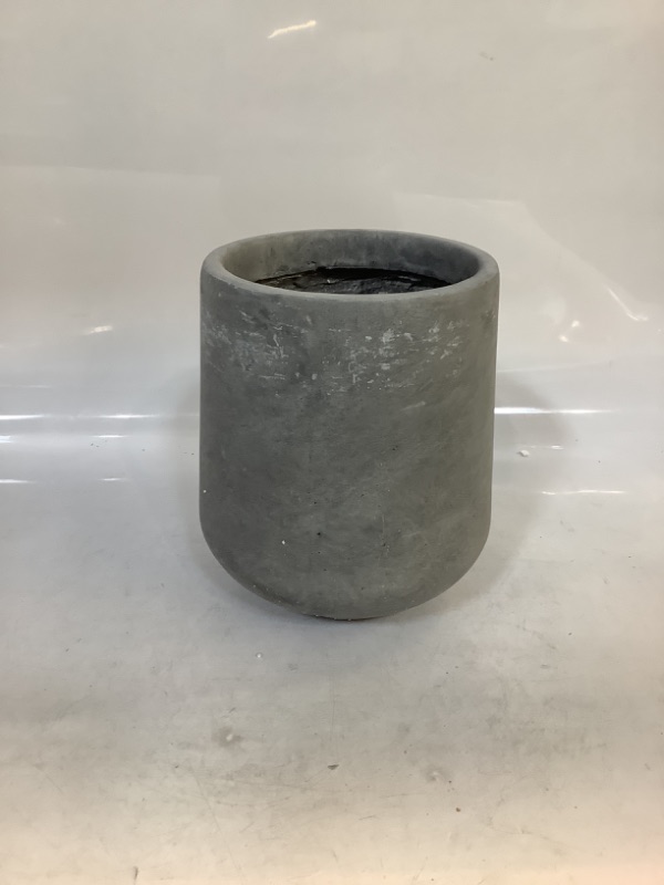 Photo 2 of Kante Round Concrete Planter,Large Planter Pot with Drainage Holes for Patio, Balcony, Backyard, Living Room