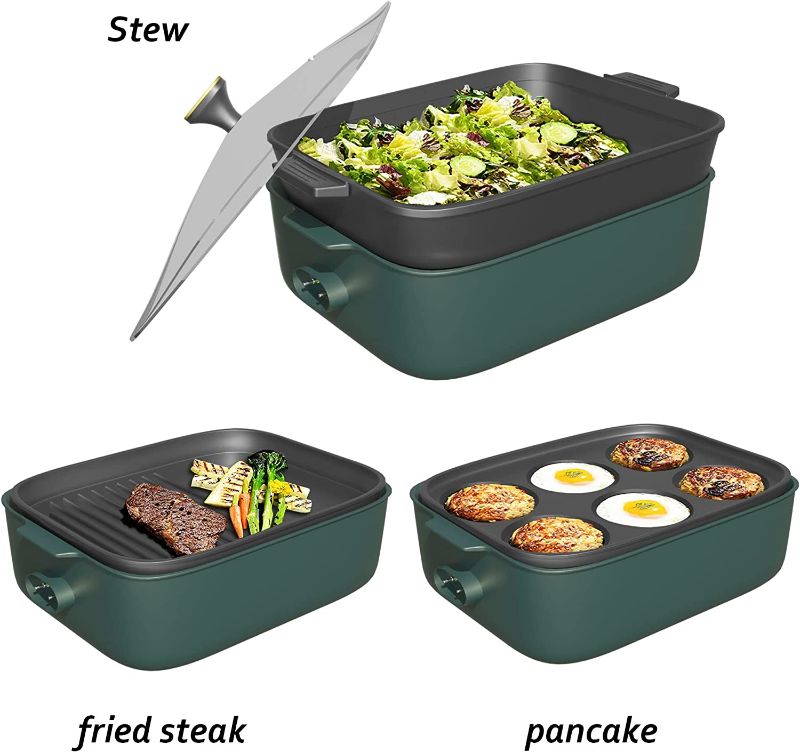 Photo 2 of AEWHALE Electric Grill 4 IN 1 Indoor Grill Electric Grill Smokeless Grill, Party Griddle