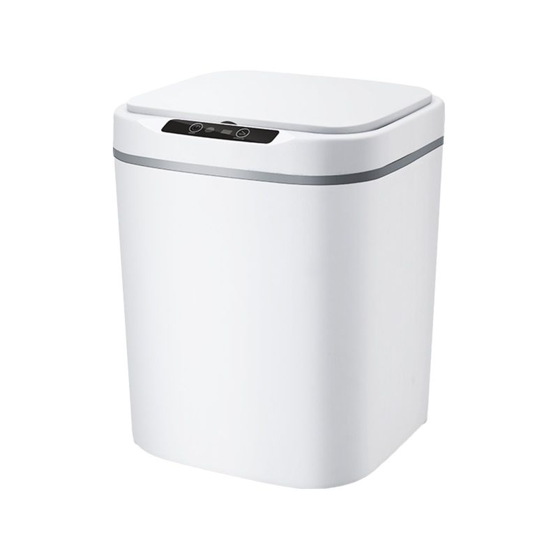 Photo 1 of 15L Touch-free Trash Cans Smart Knock Induction Trash Bin Automatic Garbage Can Infrared Motion Sensor with Lid for Car Kitchen Bathroom Office Bedroom