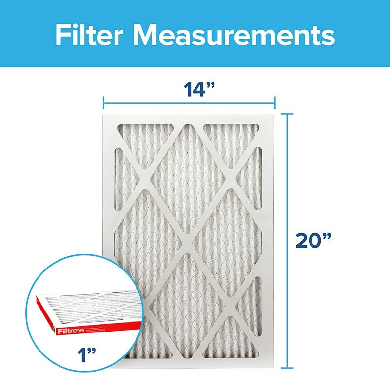 Photo 1 of Filtrete 14x20x1 Air Filter MPR 1000 MERV 11, Allergen Defense, 2-Pack (exact dimensions 13.781 x 19.781 x 0.84)