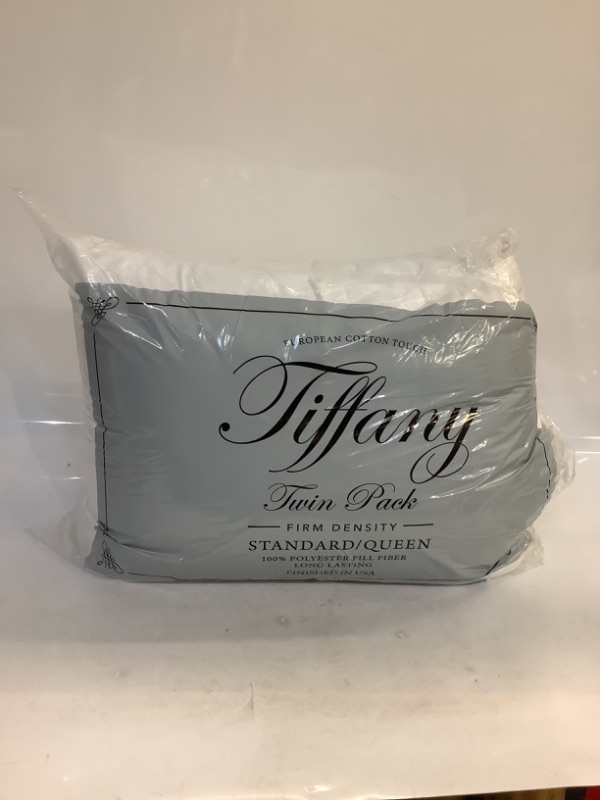 Photo 2 of Tiffany Twin Pack Firm Density Queen Size Polyester Filling Pillow Set 