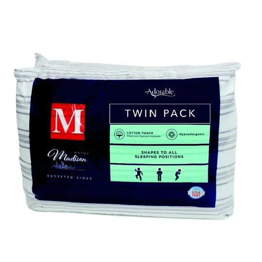 Photo 1 of Madison Twin Pack Pillow Hypoallergenic Cotton Touch Queen Size 