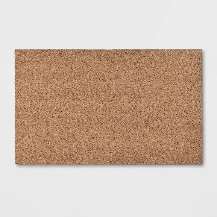 Photo 1 of 1'6"x2'6" Solid Doormat Beige - Room Essentials