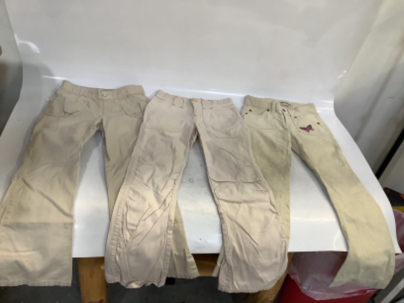 Photo 1 of 3PK Girls Youth Pants Size 8 