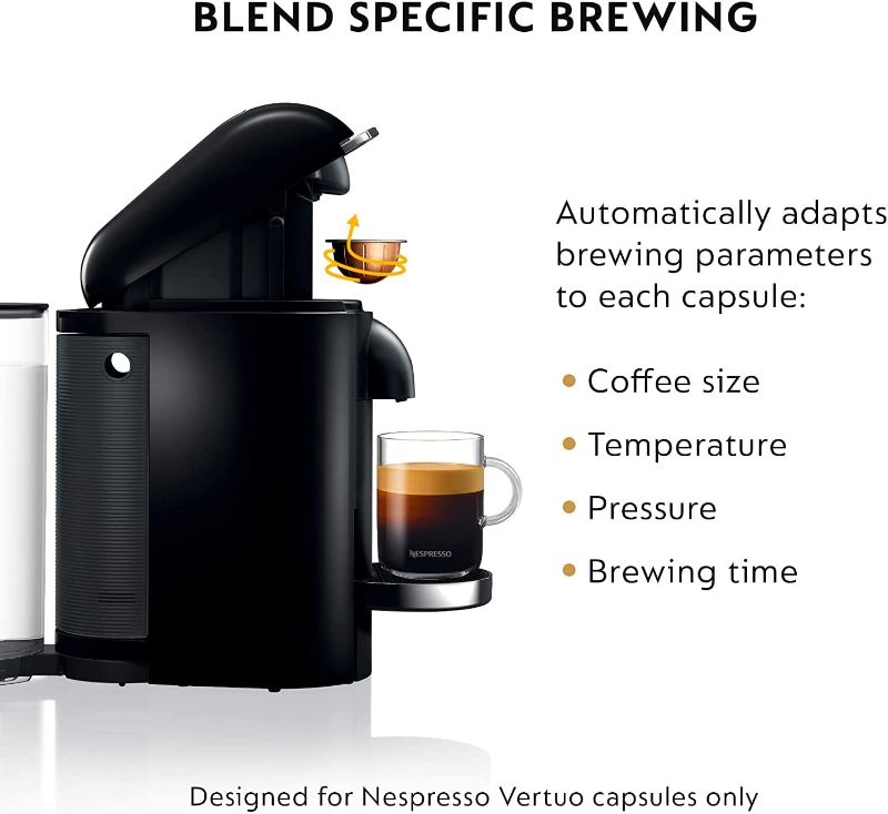 Photo 4 of Nespresso VertuoPlus Deluxe Coffee and Espresso Machine by Breville Black 