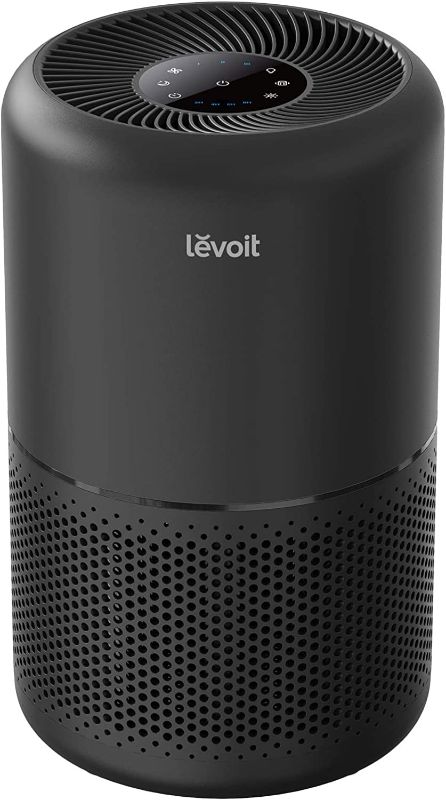 Photo 1 of LEVOIT Air Purifier for Home Allergies Pets Hair in Bedroom, H13 True HEPA Filter, 24db Filtration System Cleaner Odor Eliminators, Ozone Free, Remove 99.97% Dust Smoke Mold Pollen, Core 300, Black