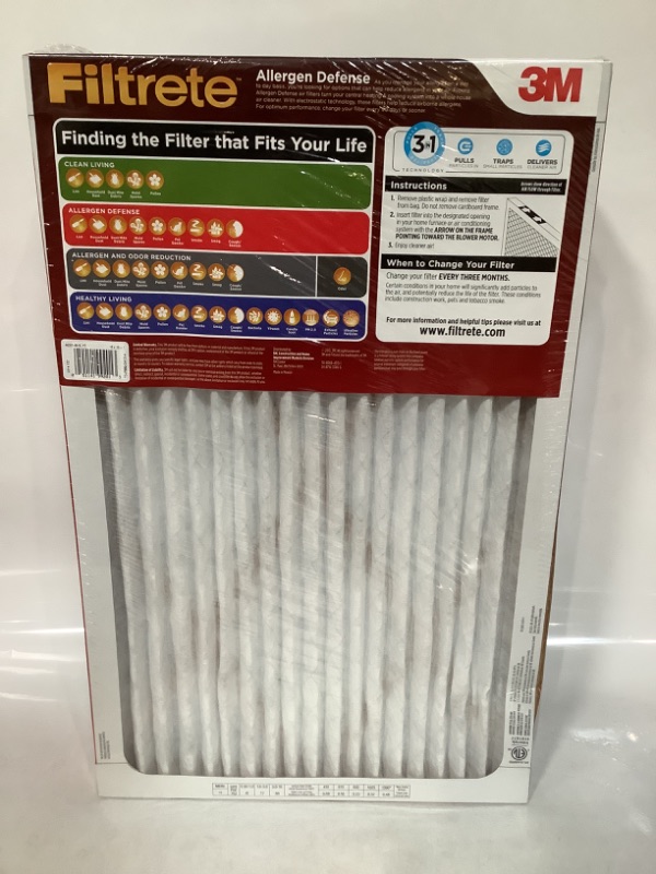 Photo 3 of Filtrete 16x25x1, AC Furnace Air Filter, MPR 1000, Micro Allergen Defense, 6-Pack