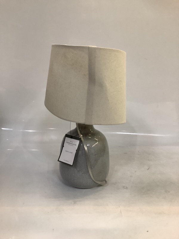 Photo 2 of Assembled Ceramic Table Lamp Gray - Threshold