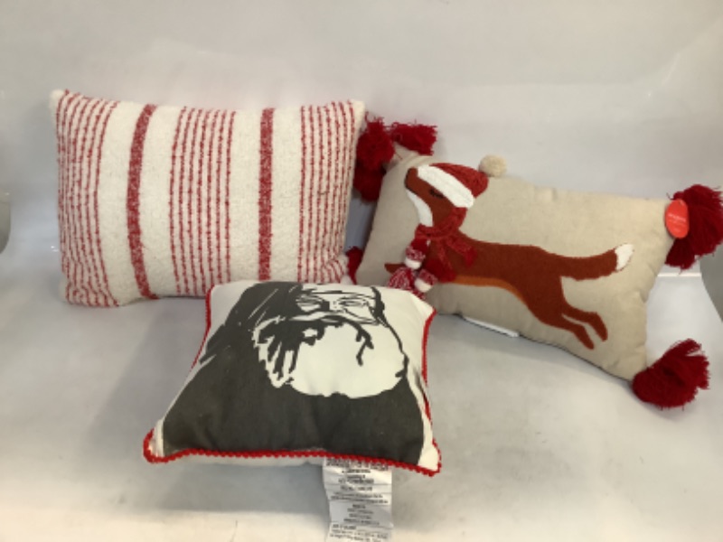 Photo 1 of 3PK LOT Christmas Throw Pillows - Opalhouse & Threshold 