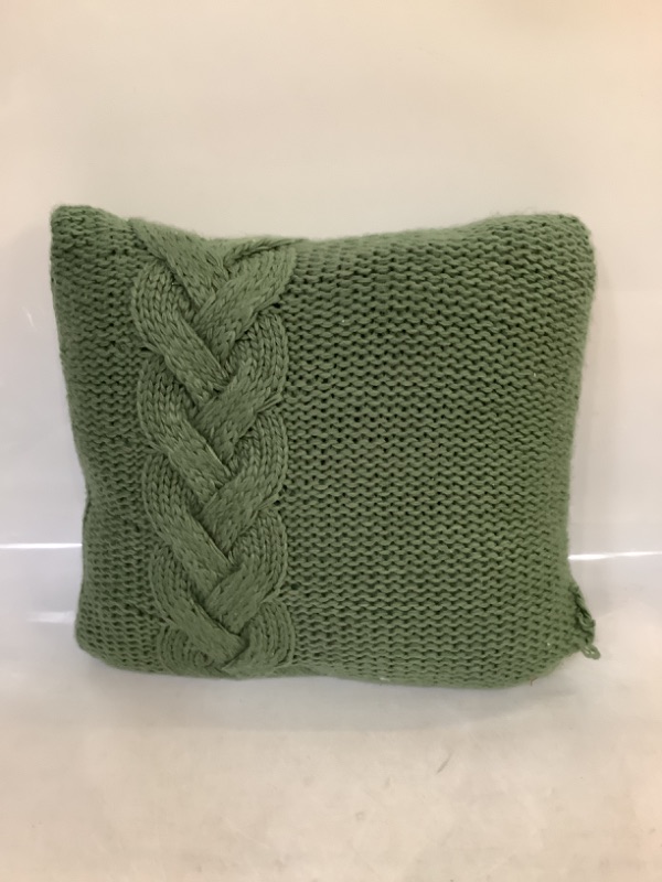Photo 2 of Oversized Threshold Knit Forest Green Throw pillow