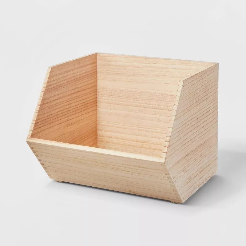 Photo 1 of Paulownia Wood Potato Bin Natural - Brightroom