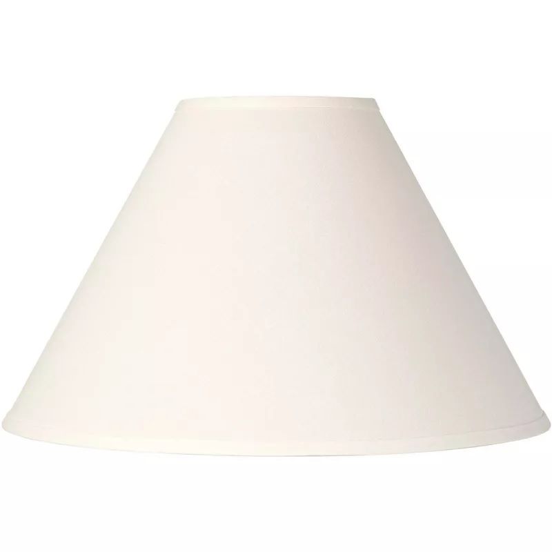 Photo 1 of Ivory Linen Chimney Lamp Shade 4" Top x 15" Bottom x 10 3/4" Slant