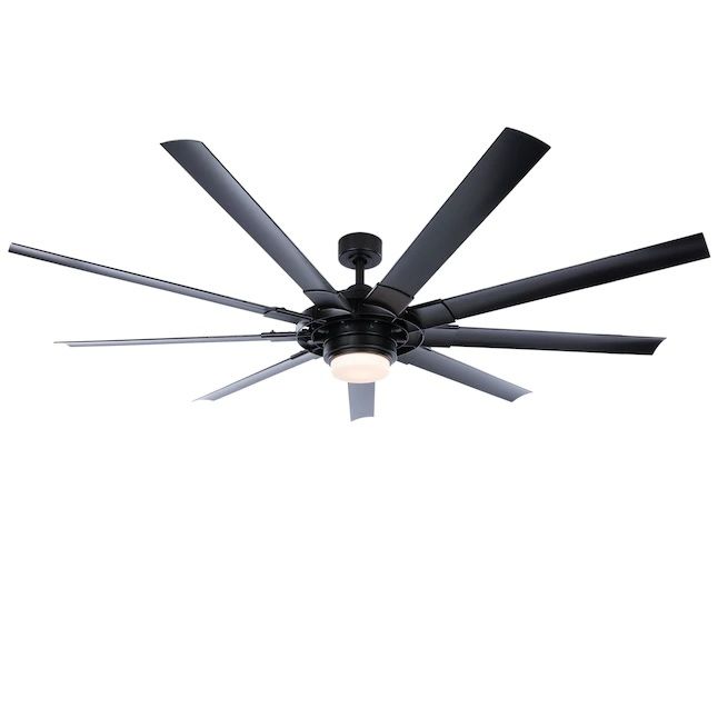 Photo 1 of Fanimation Odyn 84" 9 Blade Indoor / Outdoor DC Ceiling Fan - Light Kit and fanSync Remote Included