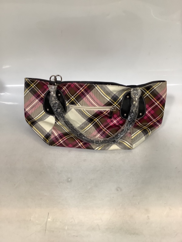 Photo 1 of Rachel Pink Plaid Purse 