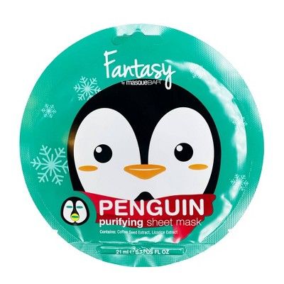 Photo 1 of 2PK Lot MasqueBAR Christmas Fantasy Sheet Mask - Penguin & Elf