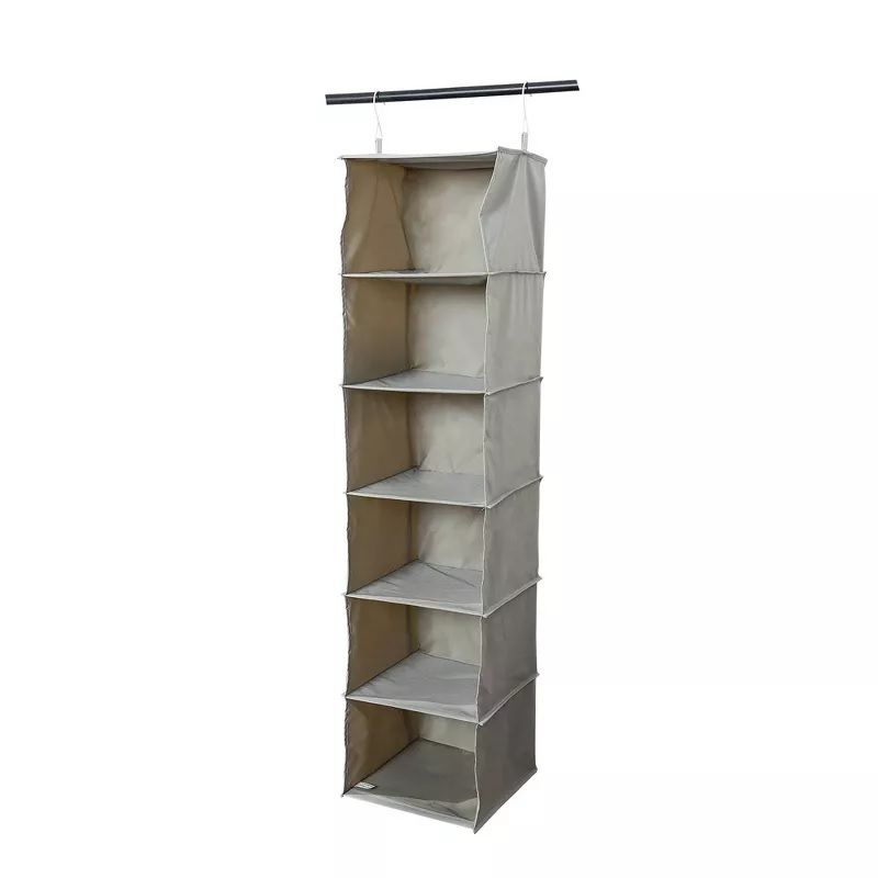 Photo 1 of 6 Shelf Hanging Closet Organizer Gray - Room Essentials