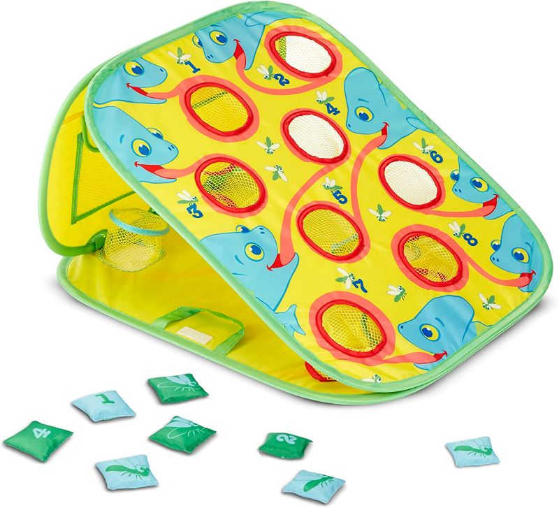 Photo 2 of Melissa & Doug Sunny Patch Camo Chameleon Bean Bag Toss Action Game