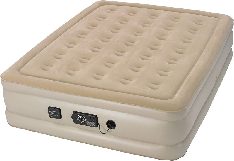 Photo 1 of Serta Raised Air Mattress with Never Flat Pump | Luxury Inflatable Mattress with Built in Air Pump to Ensure a Good Night’s Rest | Heavy Duty Blow Up Mattress with Self Inflating Pump