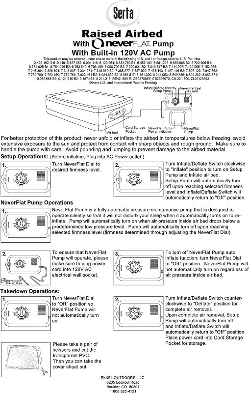 Photo 1 of Serta Raised Air Mattress with Never Flat Pump | Luxury Inflatable Mattress with Built in Air Pump to Ensure a Good Night’s Rest | Heavy Duty Blow Up Mattress with Self Inflating Pump