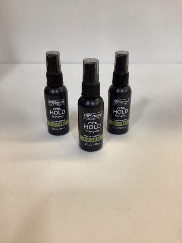 Photo 1 of 3PK LOT Tresemme Two Extra Hold Non Aerosol Hairspray -Travel Size- 2 fl oz