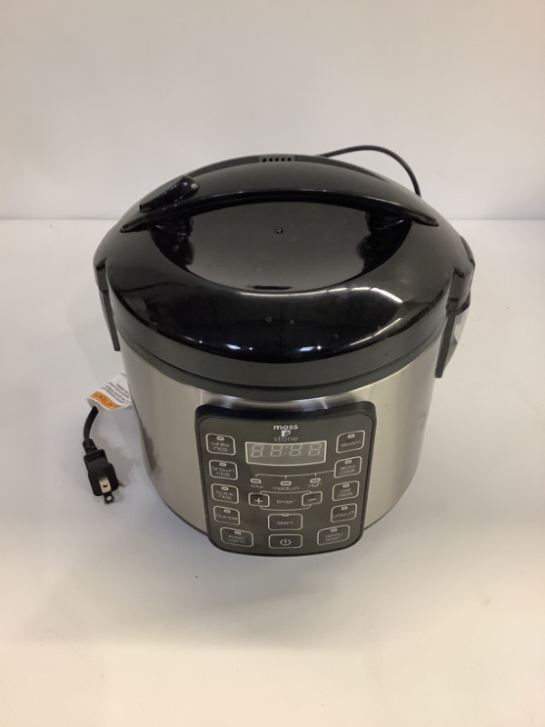 Photo 3 of Moss & Stone Electric Multicooker Digital Rice Cooker Small 4-8 Cup 10 Pre-Programmed Settings Brown & White Rice / Food Steamer, Slow Cooker Electric Cooker With Steamer For Vegetables, Nonstick Pot Stainless Steel Rice Cooker Electric Rice Cooker