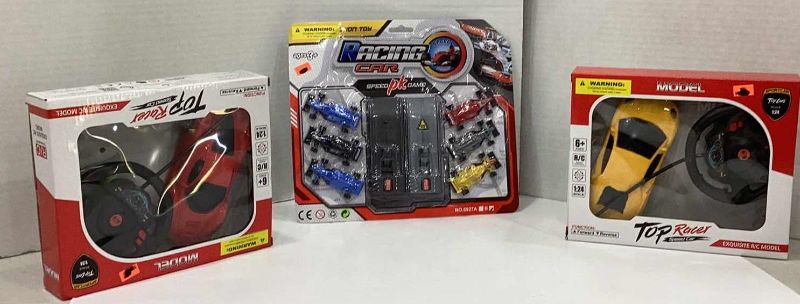Photo 1 of 3 PCS NEW REMOTE CONTROL AND RACING CAR TOYS