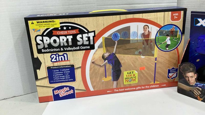 Photo 2 of 2 PCS VOLLEYBALL GAME SET AND X SHOT GUN