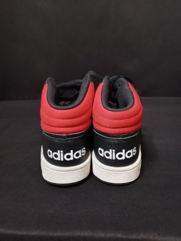 Photo 2 of KIDS ADIDAS HOOPS 2.0 RED AND BLACK BASKETBALL MIDTOPS SIZE 3.5