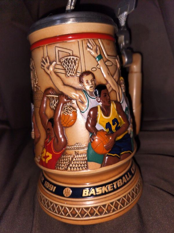 Photo 2 of VINTAGE AVON 1992 TRIBUTE TO A CENTURY IN BASKETBALL BEER STEIN