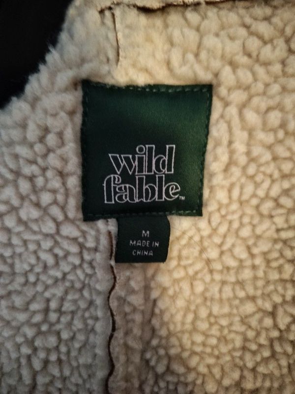 Photo 4 of WOMENS WILD FABLE FAUX SUEDE SHERPA PEACOAT SIZE M