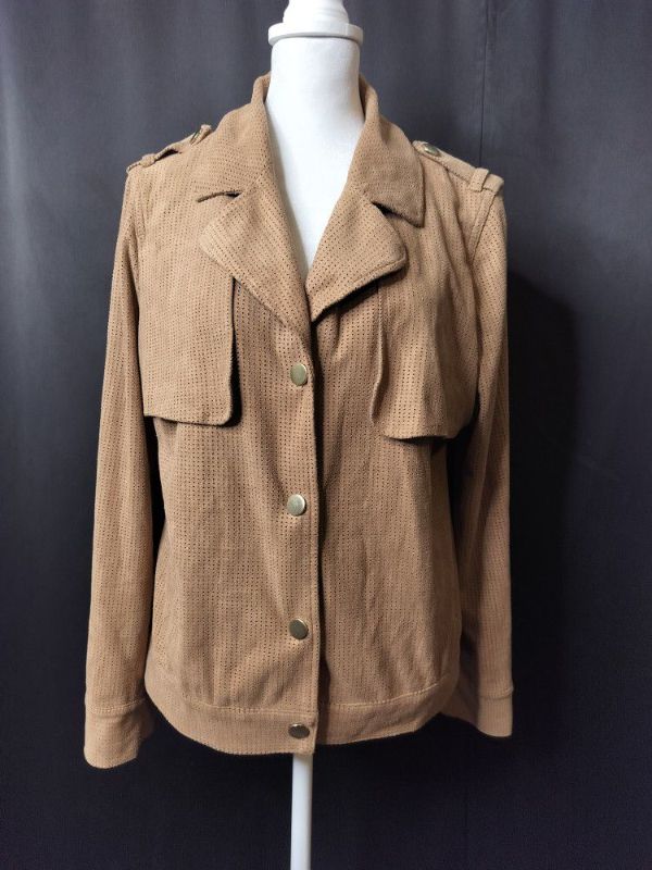 Photo 1 of WOMENS CHICO SUEDE LEATHER BUTTON DOWN JACKET SIZE 1