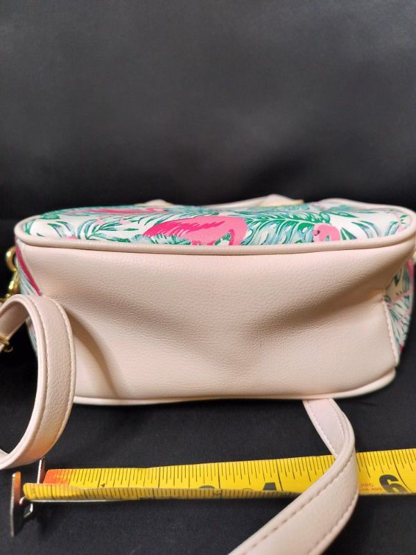 Photo 2 of WOMENS BETSY JOHNSON LUV FLAMINGO PRINT CROSS BODY PURSE