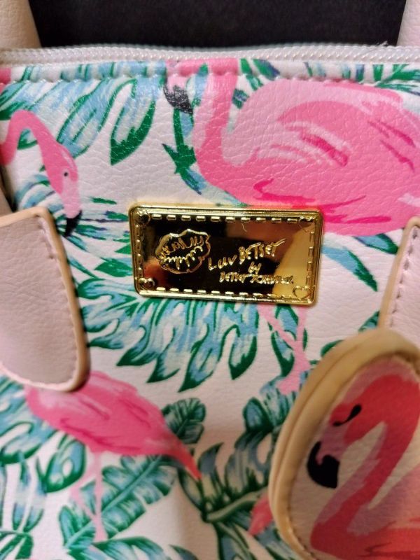 Photo 3 of WOMENS BETSY JOHNSON LUV FLAMINGO PRINT CROSS BODY PURSE