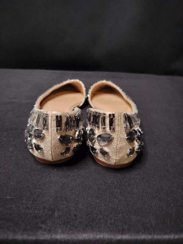 Photo 2 of WOMENS STEVE MADDEN EVRLAST PEWTER EMBELLISHED/RHINESTONE D’ORSAY BALLET FLATS SIZE 6