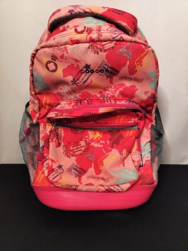 Photo 1 of J WORLD 18” SUNRISE ROLLING PINK ATLAS LUGGAGE BACKPACK