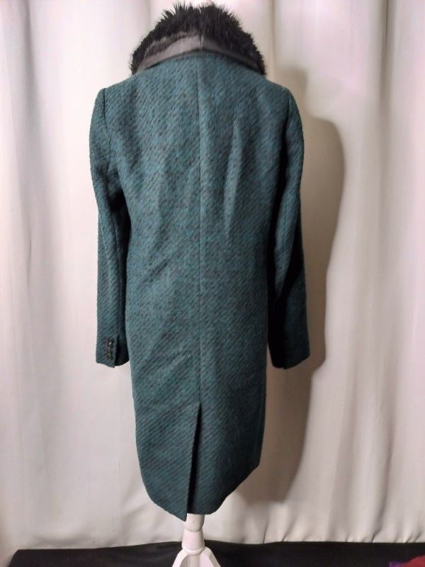 Photo 1 of WOMENS BANANA REPUBLIC PEA COAT WITH FAUX FUR COLLAR MADE OF ITALIAN FABRIC SIZE XS