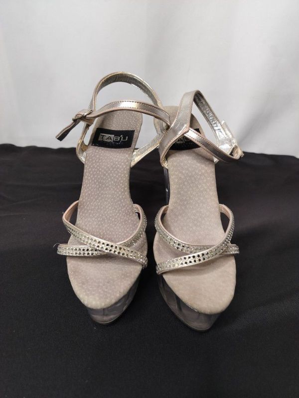 Photo 3 of WOMENS TABU CLEAR ANKLE STRAP HIGH HEELS SIZE 6