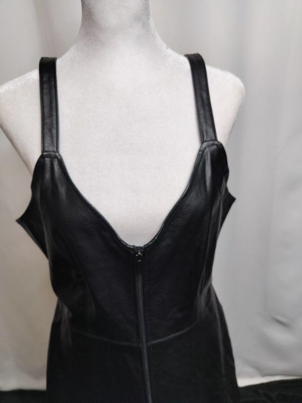 Photo 3 of WOMENS URBAN OUTFITTERS LEATHER FRONY ZIP DRESS SIZE 8