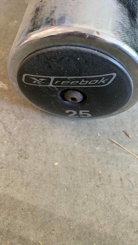 Photo 3 of ONE REEBOK 25 POUND DUMBBELL