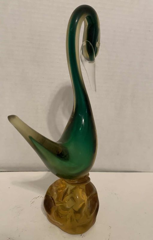 Photo 1 of VINTAGE MURANO ART GLASS SWAN 12” TALL