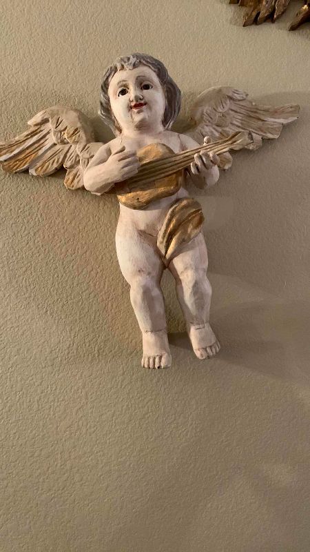 Photo 1 of THREE PLASTER ANGELS 17” X 19”