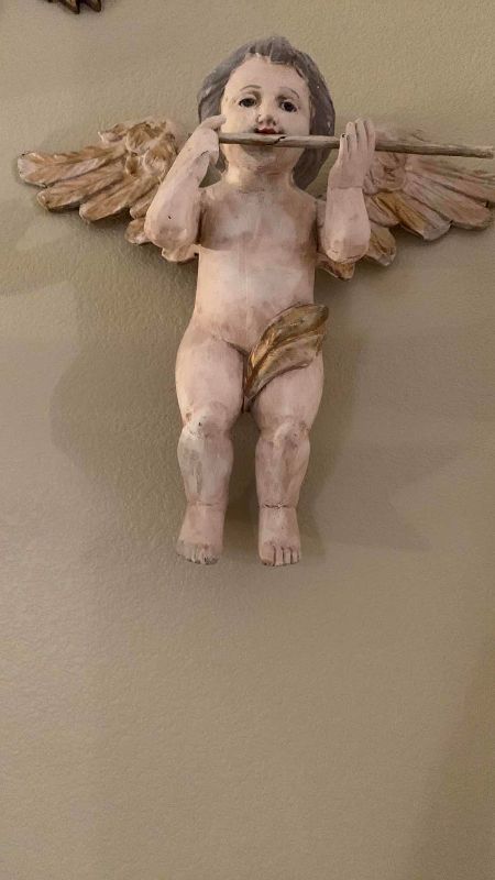 Photo 1 of THREE PLASTER ANGELS 17” X 19”