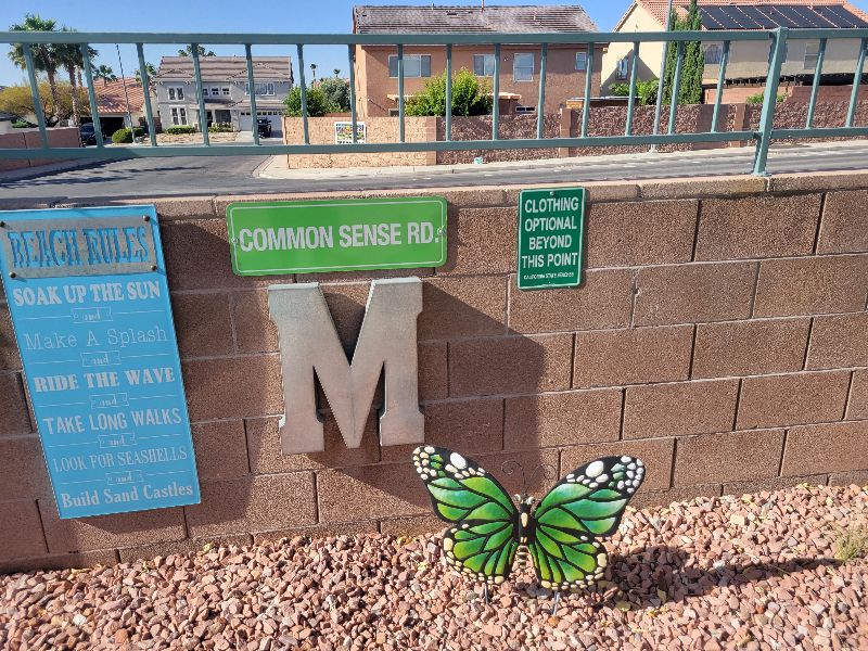 Photo 1 of POOL WALL SIGNS AND BUTTERFLY