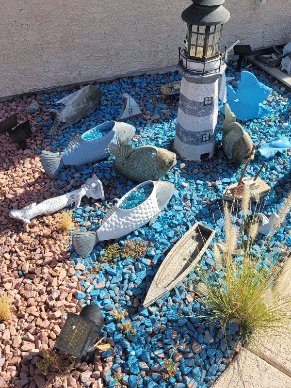 Photo 2 of BACKYARD DECOR KOI AND LIGHT HOUSE