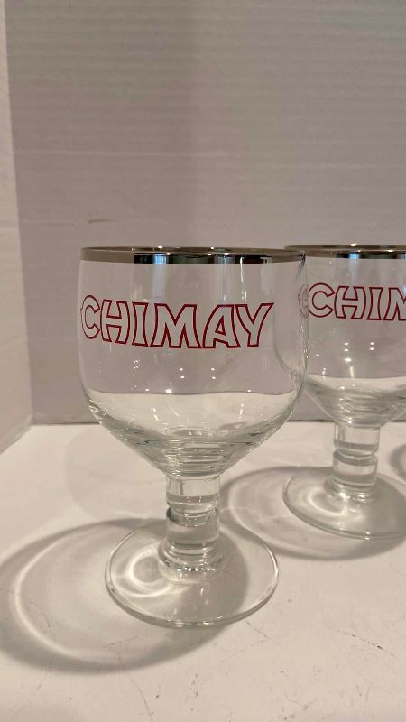 Photo 2 of CHIMAY 4 GLASS SET